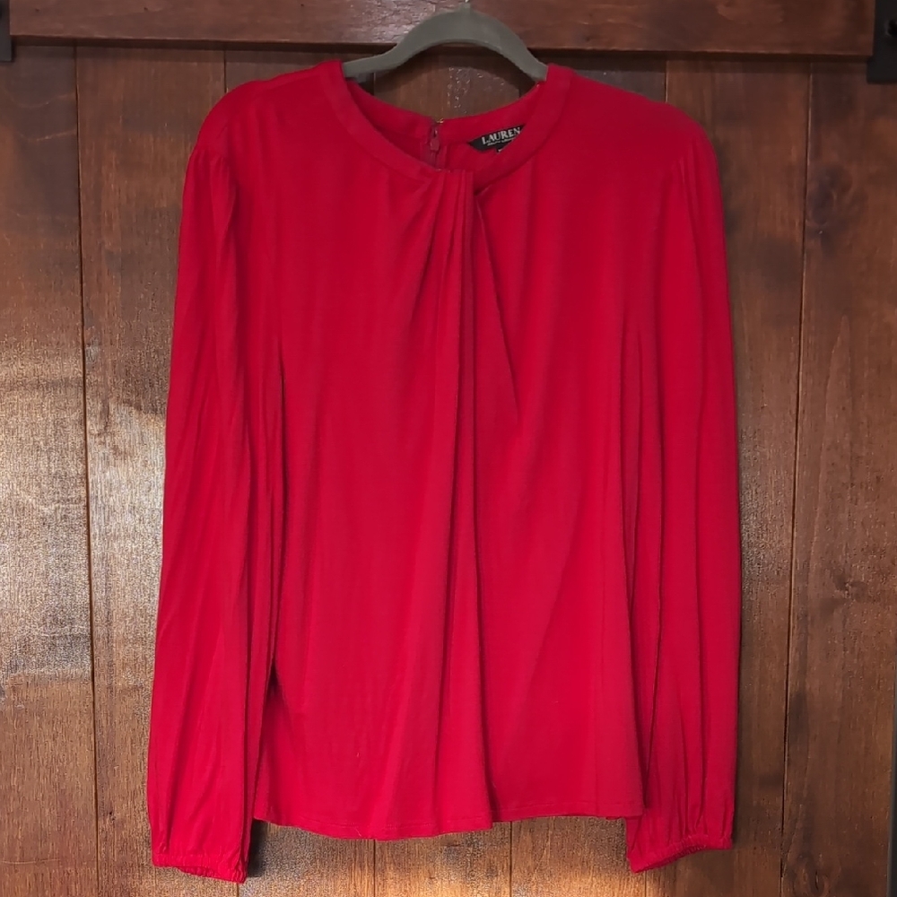 Lauren Ralph Lauren Bold Red Blouse